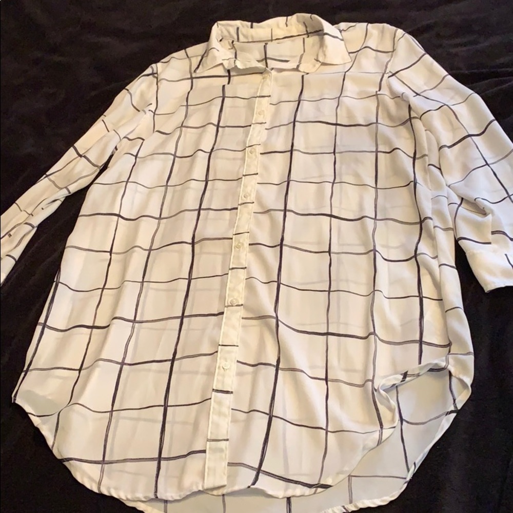 Abercrombie & Fitch Longline Button-Up Blouse